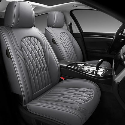 WELLDO Car Seat Covers Full Set, Faux Leather Seat Covers - Image 2