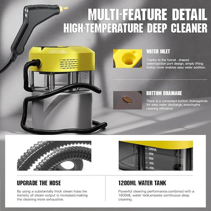 Handheld Steam Cleaner for Home＆Kitchen, 212°F High Temperature, 1200ML Tank - Image 4