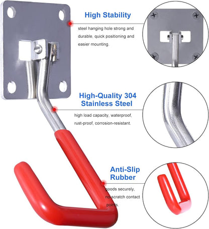HAISHINE Garage Hooks, 8 Pack Adjustable Hooks - Image 4