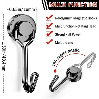 FINDMAG 50 Pack Magnetic Hooks, 30lbs+ Magnetic Hooks Heavy Duty - Image 2