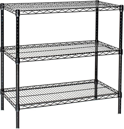 Omega 18" Deep x 42" Wide x 36" High 3 Tier Black Starter Shelving Unit by OmegaProductsCorporation
