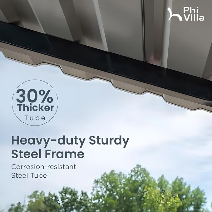 PHI VILLA 12 x 20 ft Carport Metal Carports - Image 4