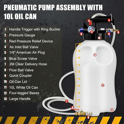 JIFETOR Transmission Fluid Pump Pneumatic Extractor and Dispenser Tool Kit - Image 2