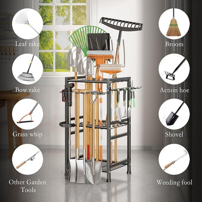 Garden Tool Organizer Storage Metal Yard Tool Organizer Heavy Duty Garden Tool - Image 4