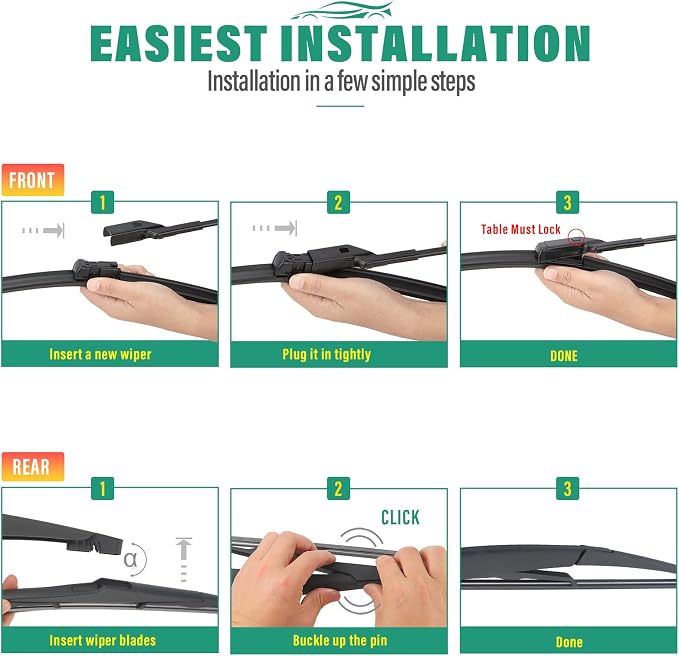 26" 19" 12" Windshield Wiper Blades Replacement - Image 7