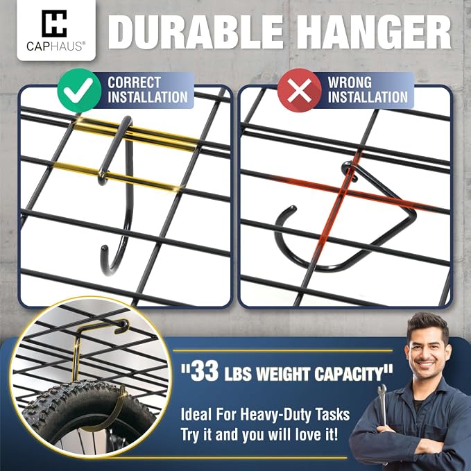 CAPHAUS Garage Wall Shelving, 96 in. W x 18 in. D Wall Mounted Garage Shelves - Image 4