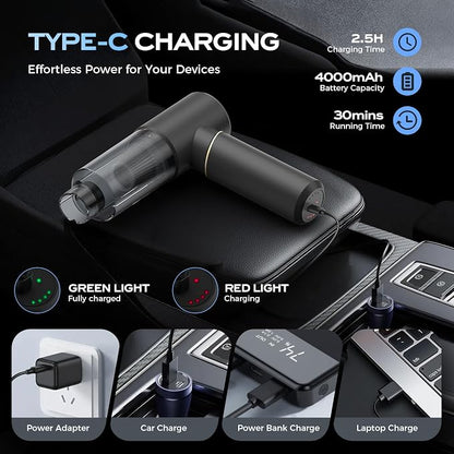 Car Vacuum Portable Cordless, Handheld Vacuum Cordless 15Kpa, Hand Vacuum - Image 6