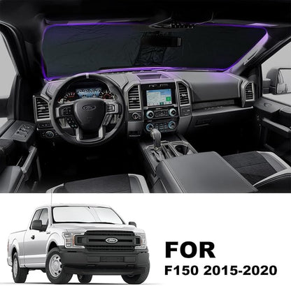 Front Windshield Sunshade fit for F150 2015-2020 UV Ray Reflector Foldable Car - Image 3