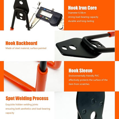 Heavy-Duty Garage Hooks -4 Pack Type small J - Image 3