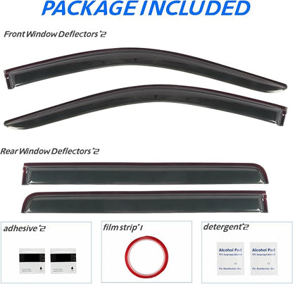 4 PCS Window Visors Deflectors Fit - Image 6