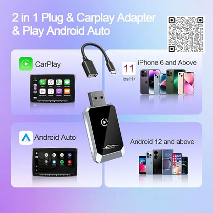 Mini Wireless Carplay Adapter for iPhone&Android Auto 2-in-1, 2025 Upgrade - Image 5