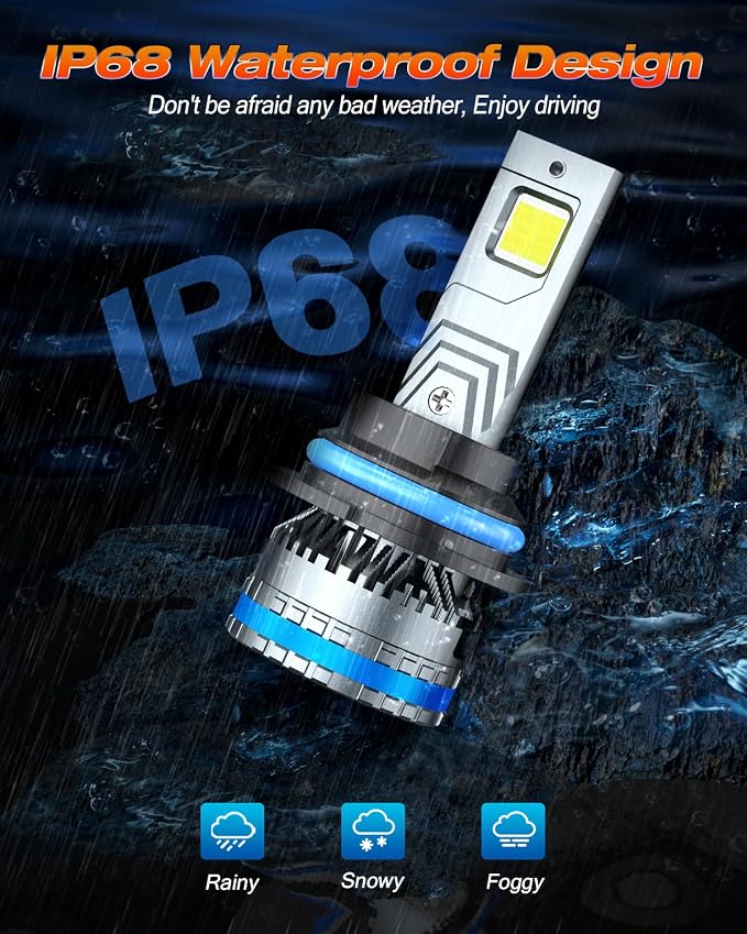 FAHREN 9004/HB1 Light Bulbs, Upgraded 120W 55000LM Bright Fog Lighting Bulb - Image 6