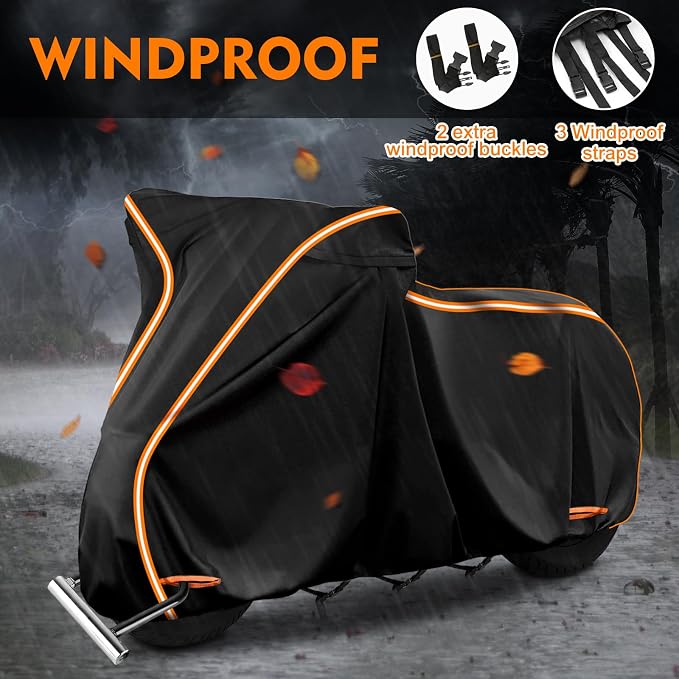 420D Motorcycle Cover for Honda Rebel 250 300 500 1100 Shadow 600 750 1100 / - Image 6