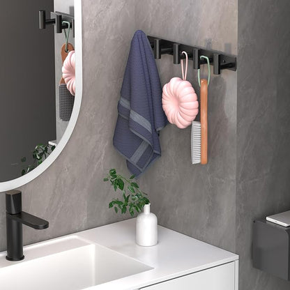 Coat Rack Wall Mounted with 5 Hooks, Metal Wall Hooks - Image 5