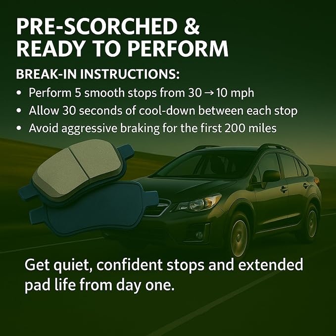 Premium Semi-Metallic Front Brake Pads Compatible - Image 9