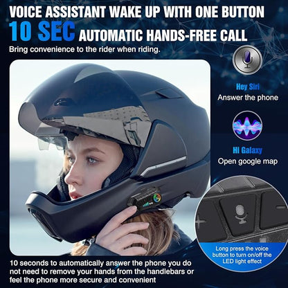 FEYA Motorcycle Helmet Speakers High Battery Life Helmet Headphone IPX6 - Image 4