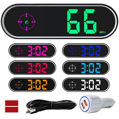 GPS Digital Speedometer for Car MPH, Universal HUD Speed Meter by GUGUMO