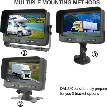 7" 1080P AHD Wired Reverse Rear View Backup Camera System, Waterproof Rearview - Image 6