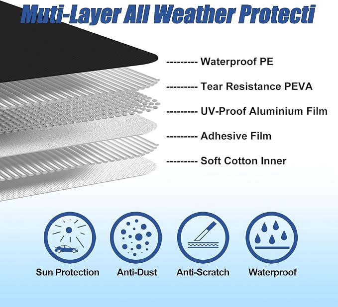 Waterproof Car Covers for 2010-2025 Jeep Grand Cherokee Custom Heavy Duty - Image 3