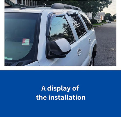4pc Sun Rain Guards Window Visor Wind Deflector Compatible - Image 6
