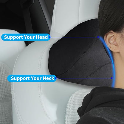 Car Headrest Pillow for Driving, Softness Ergonomic Design Universal Travel - Image 2