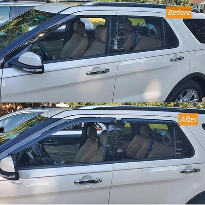 Sunproof Waterproof Side Window Wind Deflector, Window Visor fit - Image 4