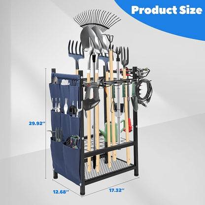 Garden Tool Rack Freestanding, Heavy Duty Garden Tool Organizer, 3-tier Tool - Image 2