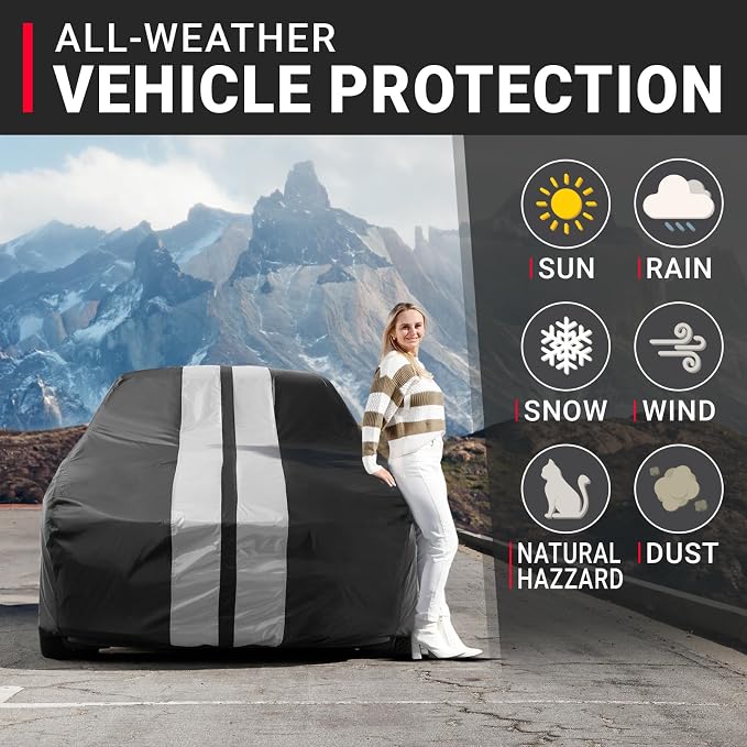 iCarCover Custom Car Cover for Chevy Del Ray Waterproof All Weather Rain Snow - Image 2