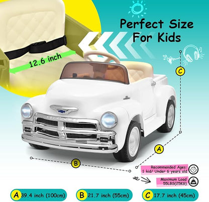 Joywhale 12V Kids Ride on Car Licensed Chevrolet 3100 Pickup Battery Powered - Image 6