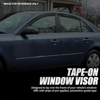Auto Dynasty Set of 4 Carbon Fiber Pattern Window Visors Compatible - Image 3