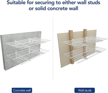 FLEXIMOUNTS 2-Pack 2x4ft 24-inch-by-48-inch Wall Shelf Garage Storage Rack Wall - Image 4