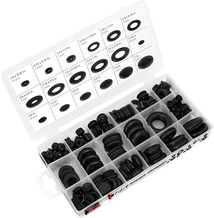 Performance Tool W5214 125pc Rubber Grommet Assortment in Organizer Case by PerformanceTool