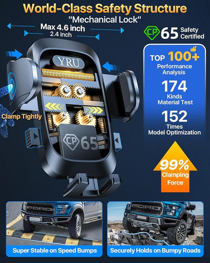 YRU Car Phone Holder Mount, Dashboard Cell Phone Holder - Image 2