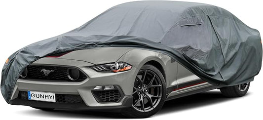 16 Layers Car Cover Waterproof All Weather, Heavy Duty Full Exterior Cover by GUNHYI