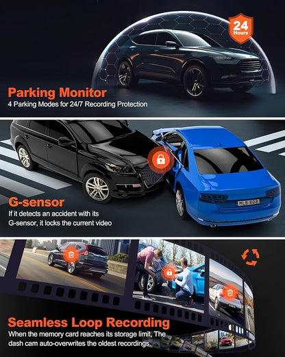 Real 4K 30fps Dash Cam Front and Rear, 2 Channel HDR - Image 5