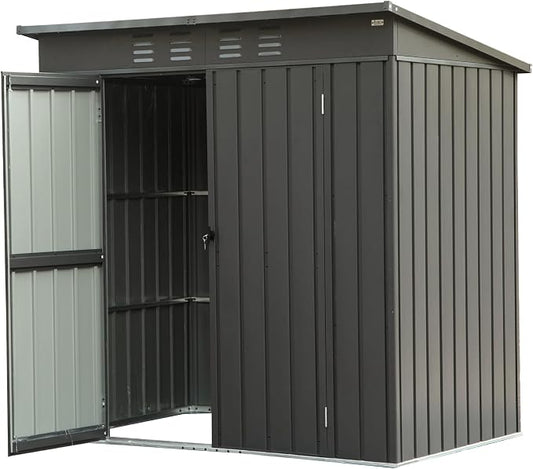 IKERY Compact Galvanized Steel Garden Shed by IKERY