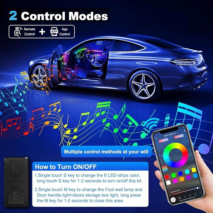 Acrylic Interior Car LED Strip Light - Image 4