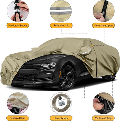 Waterproof Car Covers Replace for 2010-2025 Chevy Camaro, Windproof Bands for - Image 2