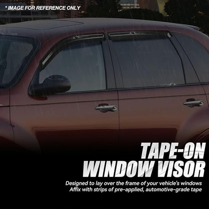 Auto Dynasty 4Pcs Carbon Fiber Pattern Window Visors Compatible - Image 3