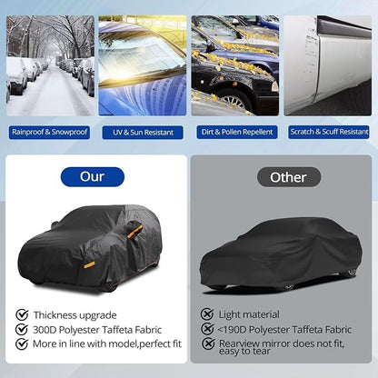 6 Layer Heavy Duty SUV Car Cover Waterproof All Weather Protection - Image 4