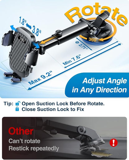 2025 YRU Ultimate Car Phone Holder Mount 【90+LBS Safest Strongest & Patent - Image 4