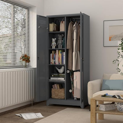 GREATMEET 72.8" H Metal Storage Cabinets - Image 4