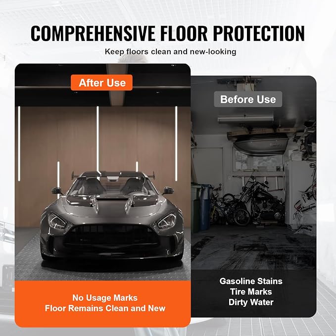 VEVOR Floor Mat, 13 x 4.9 FT PVC Flooring Roll, Non-Slip Diamond Texture - Image 6