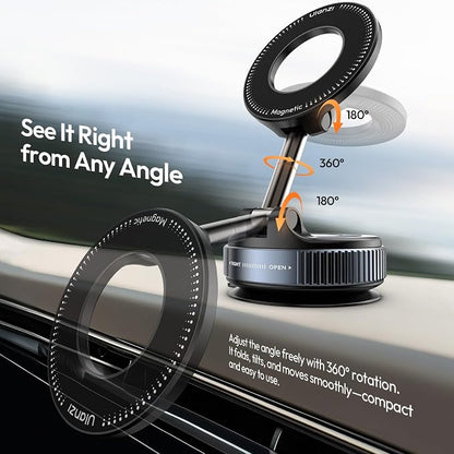 ULANZI SK-25 Car Phone Holder for Magsafe, Vacuum Suction Cup Magnetic Phone - Image 3