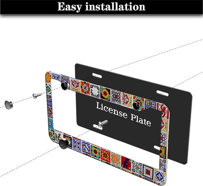 License Plate Protector for Women Multicolor License Plate Frames for Men - Image 7