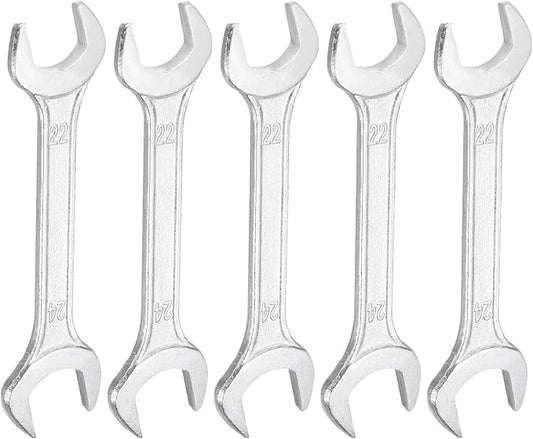 HARFINGTON 5pcs Double Open End Wrench 22mm x 24mm Metric 15 Degree Offset by HARFINGTON