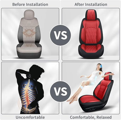 2 Front Car Seat Covers Fit for Toyota Camry 2012-2025 Faux Leather Automotive - Image 7
