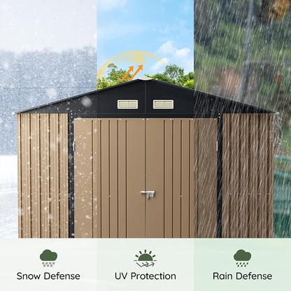 10x12 FT Outdoor Metal Storage Shed - Image 7