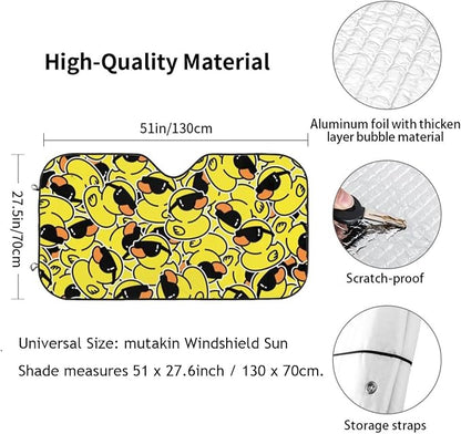 Duck Car Windshield Sunshade Front Window Sun Visor Protector Foldable Shield - Image 3