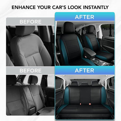 Road Comforts Leather Seat Covers, Breathable Car Seat Covers Full Set - Image 3